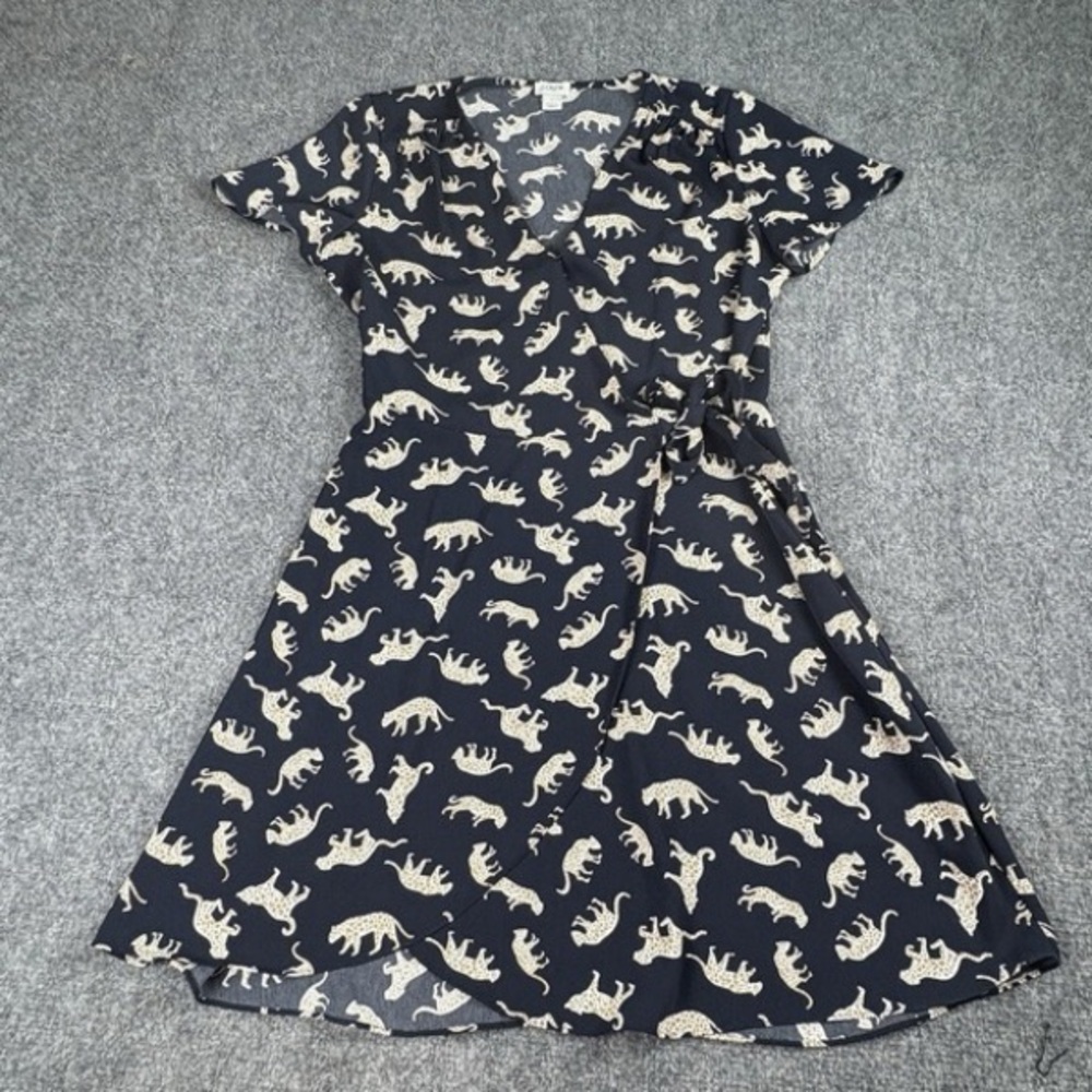 Black and Cream Wrap Dress